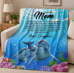 To Mom I Know It's Not Easy – Jersey Fleece Blanket