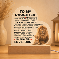 To My Daughter Braver – Acrylic Heart Plaque