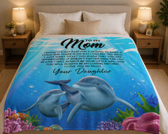 To Mom I Know It's Not Easy – Jersey Fleece Blanket
