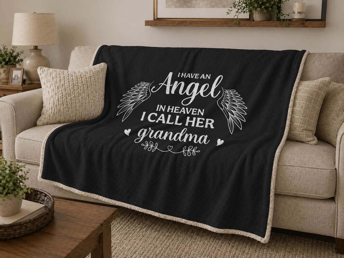 I Have an Angel in Heaven, I Call Her Grandma – Coral Fleece Blanket
