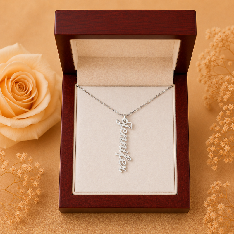 Classic Vertical Name Necklace