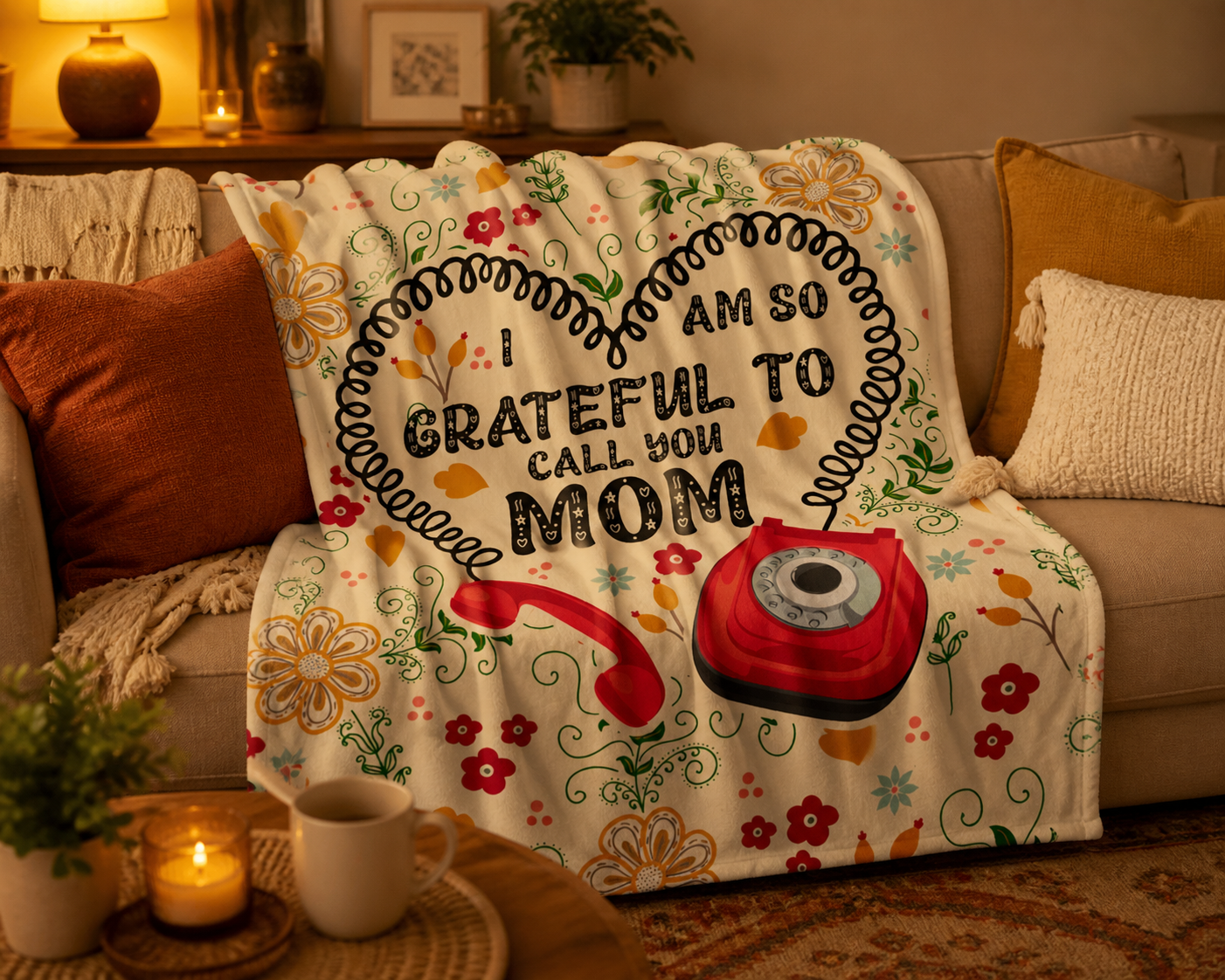 I Am So Grateful – Coral Fleece Blanket