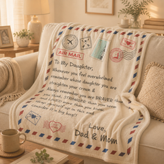 To My Daughter Loved (From Dad & Mom) – Sherpa Fleece Blanket