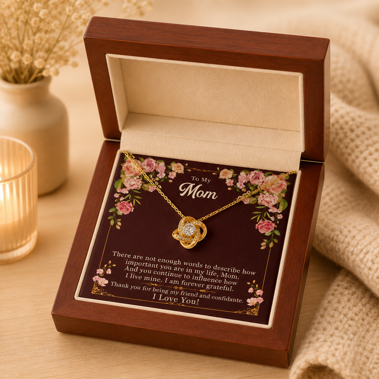 Forever Grateful - Love Knot Necklace