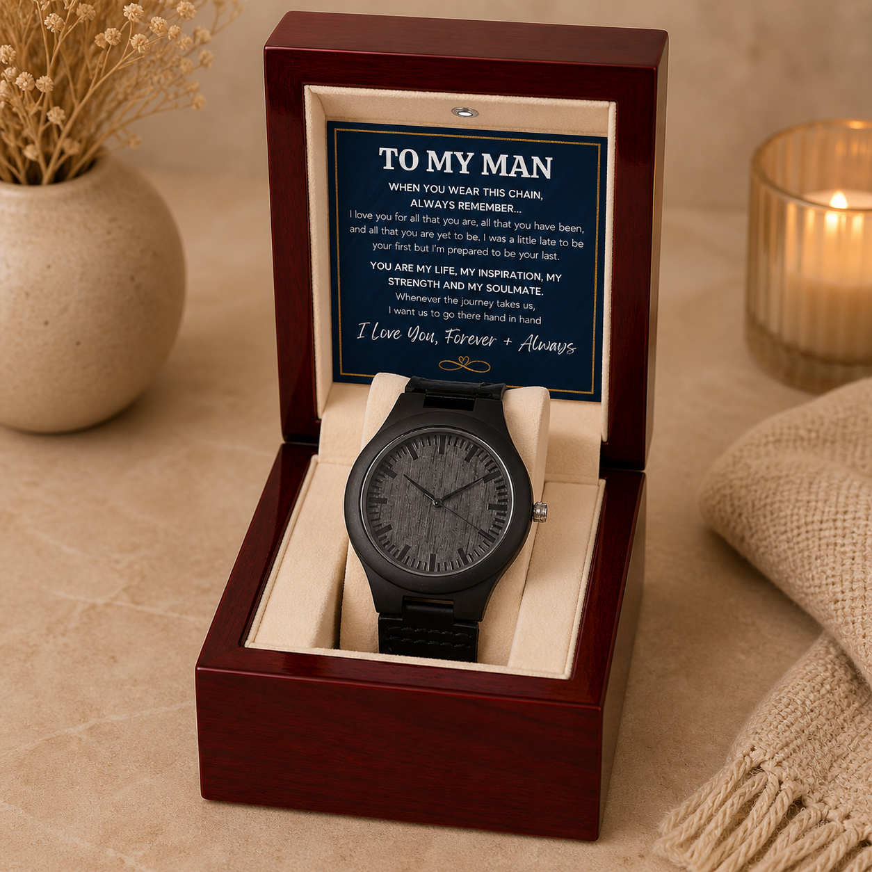 To My Man Inspiration – Wooden Watch