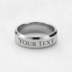 Engraved men's ring