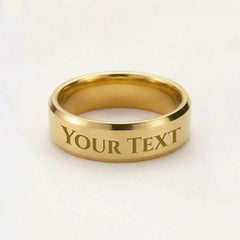 Engraved men's ring
