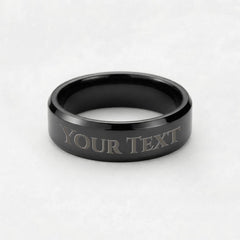 Engraved men's ring