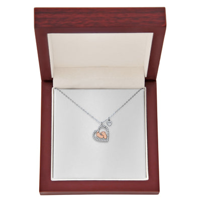 Baby Feet Heart Necklace